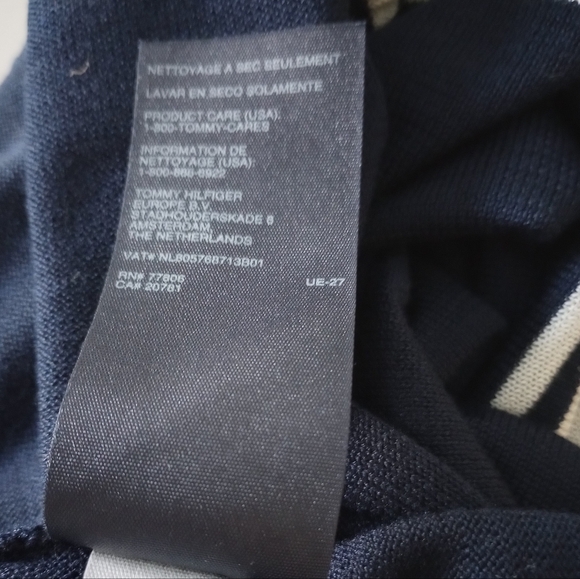 Tommy Hilfiger Rare Spring 2008 Silk Knit Navy Cream Striped Dress NWT Sz Large - Picture 15 of 15